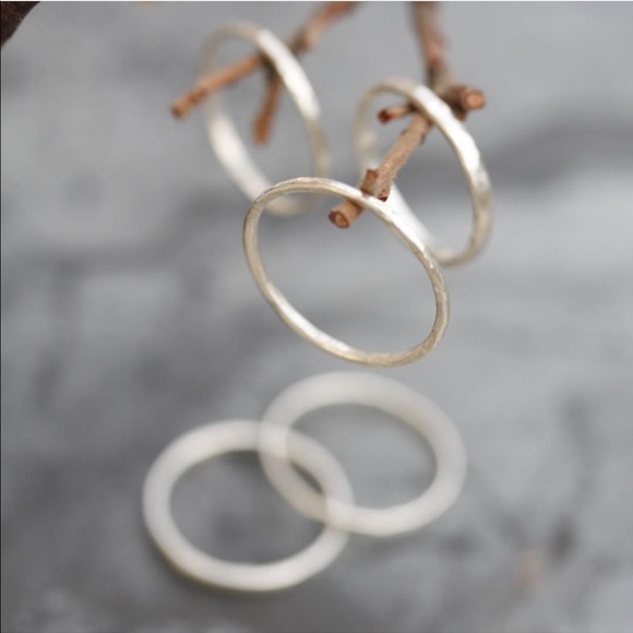Tiny Silver Rings/ Stackable Silver Rings - Picture 4 of 5